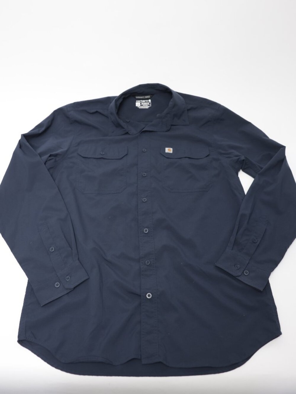 Carhartt Forge Button Down Relaxed Fit Navy Blue